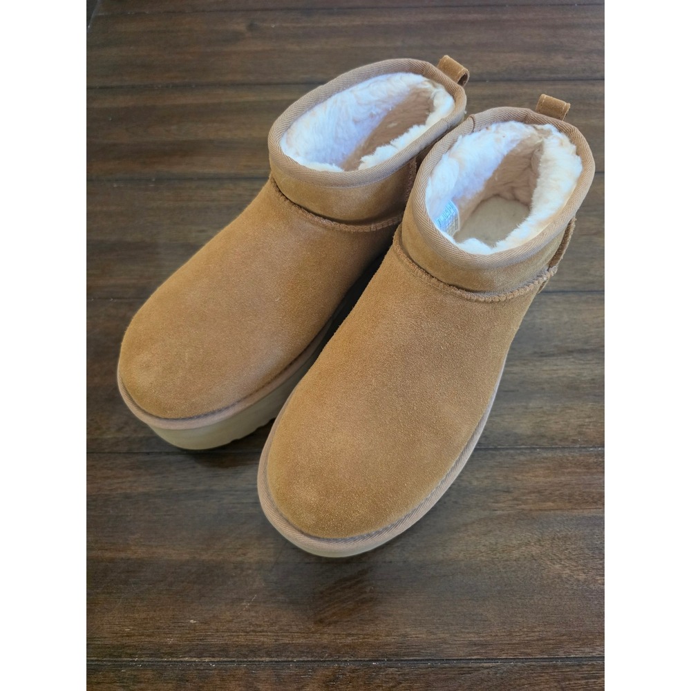 UGG Classic Ultra Mini Platform Boot Tan Suede Women's 11